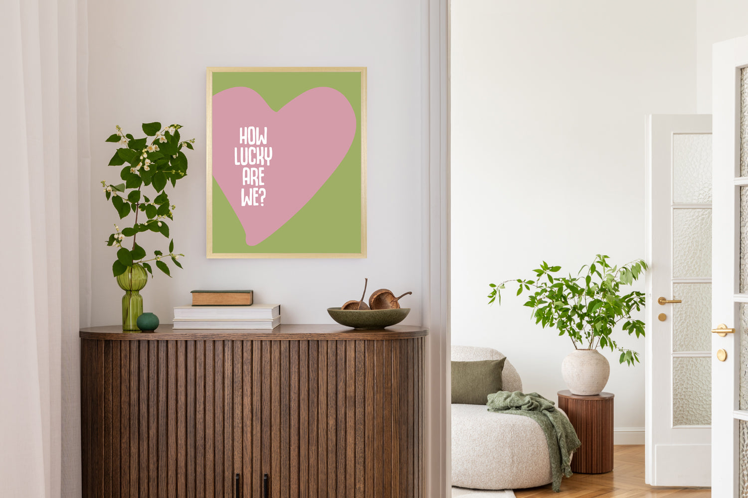 Rahmenbild - How Lucky Are We Wohnbeispiel