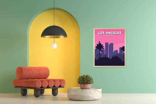 Rahmenbild - Los Angeles California Vintage Wohnbeispiel
