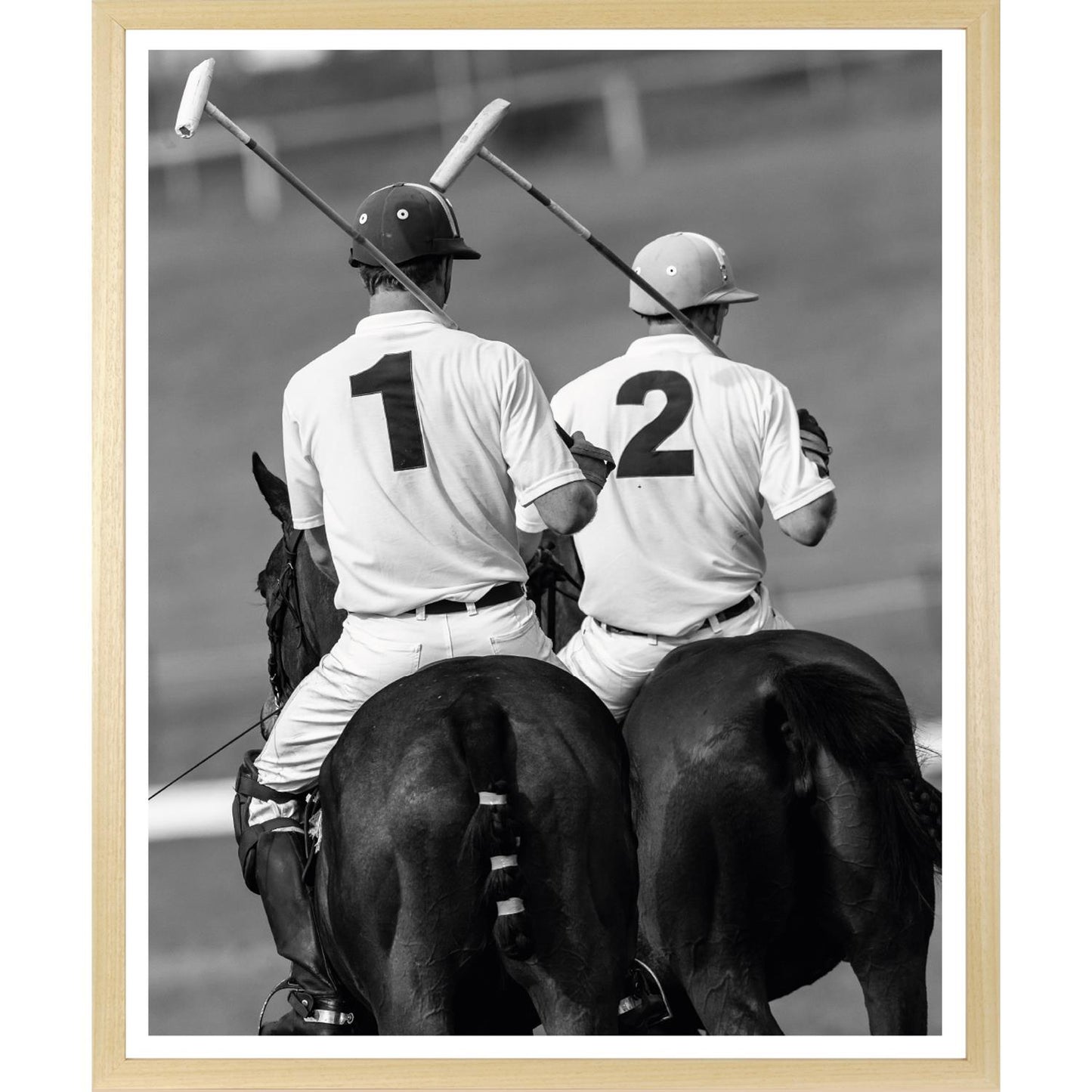 Rahmenbild - Polosport Schwarz Weiß