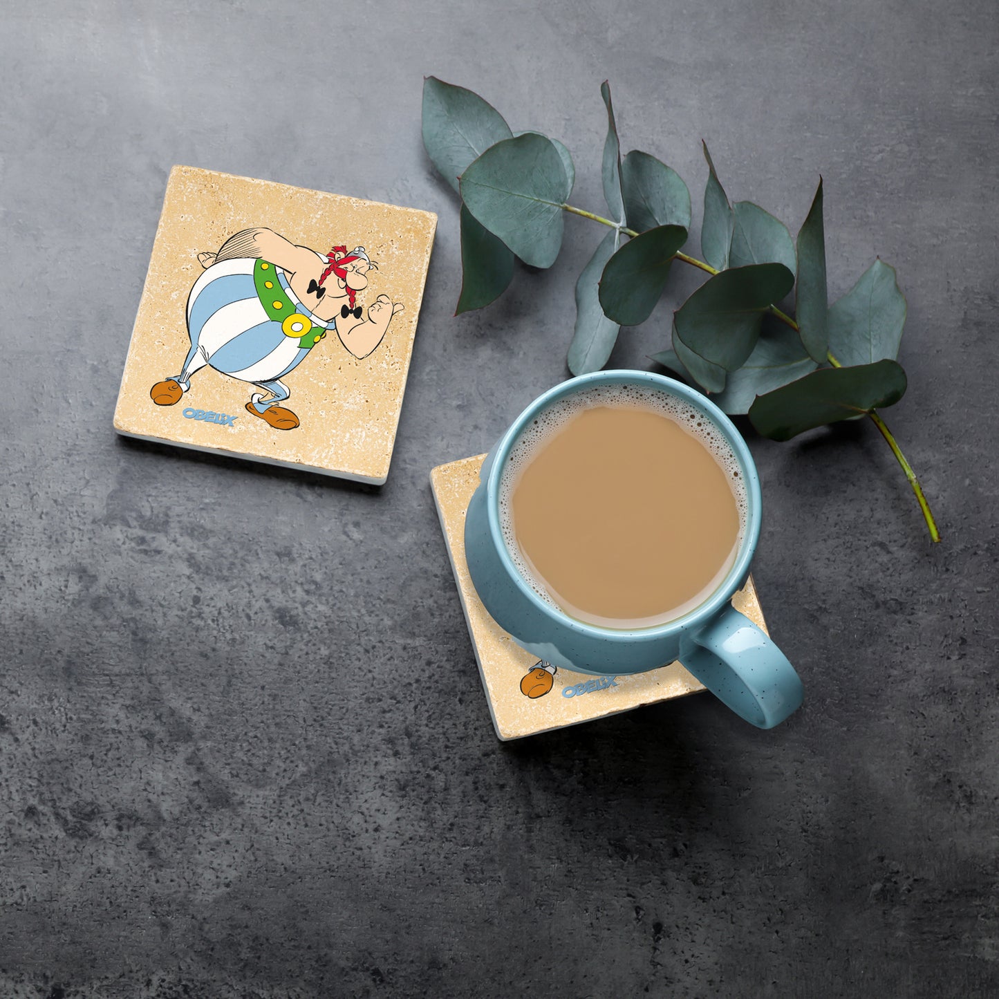 Steinuntersetzer-Set - Obelix