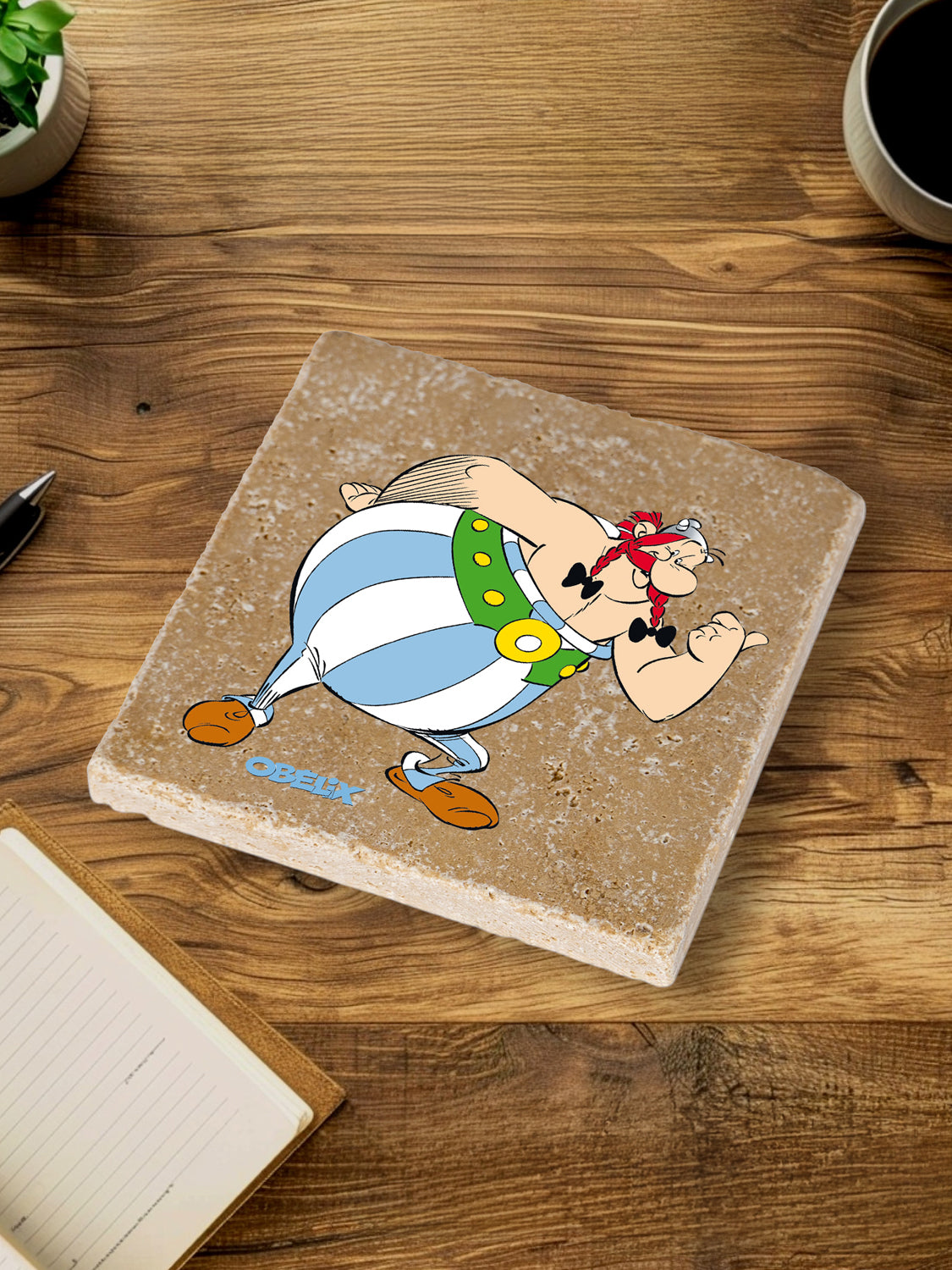 Steinuntersetzer-Set - Obelix