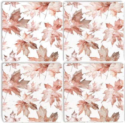 Steinuntersetzer-Set - Ahornblätter