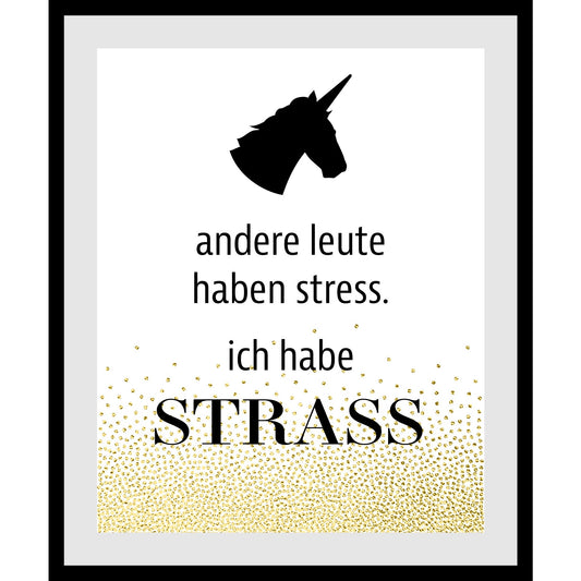 Rahmenbild - andere leute haben stress. ich habe STRASS