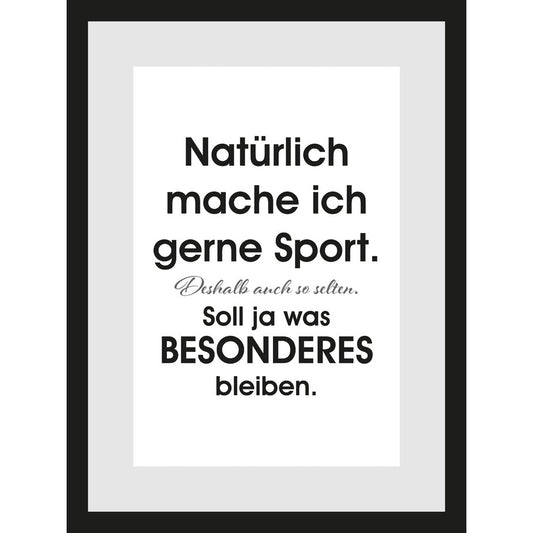 Rahmenbild - Natürlich Mache Ich Gerne Sport