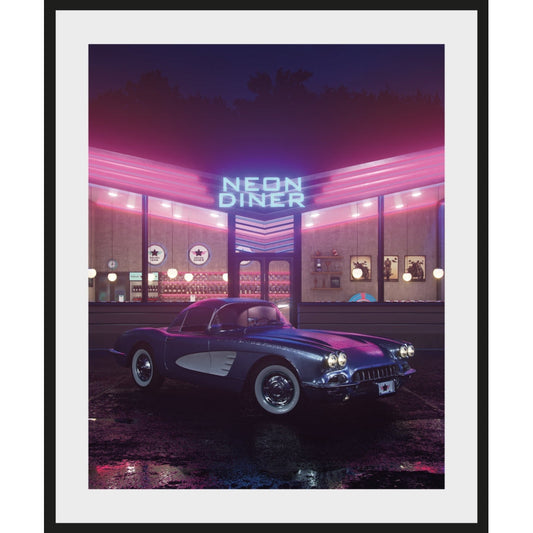 Rahmenbild - Neon Diner