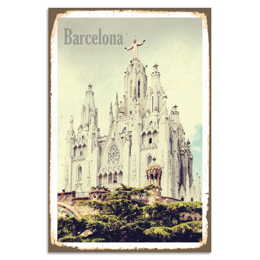 Blechschild - Barcelona