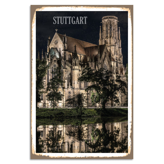 Blechschild - Stuttgart