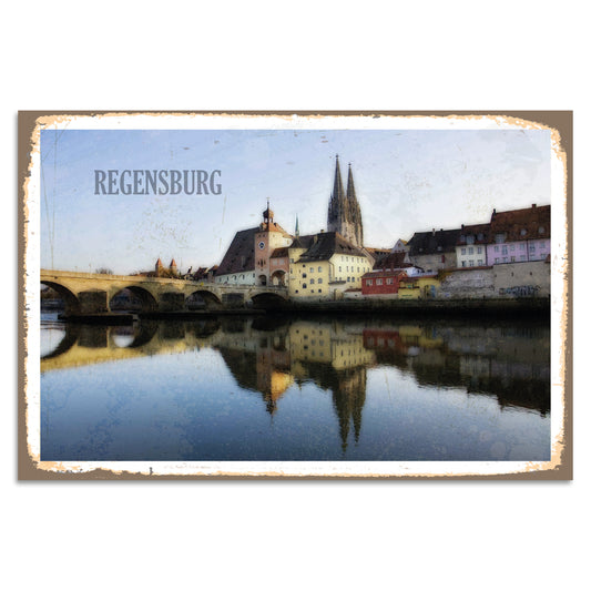 Blechschild - Regensburg