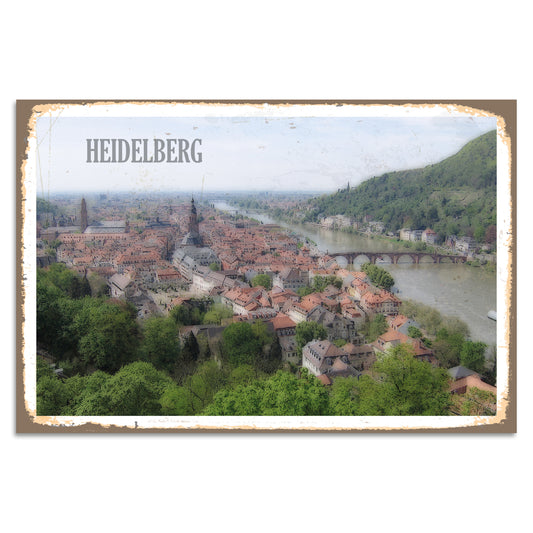 Blechschild - Heidelberg