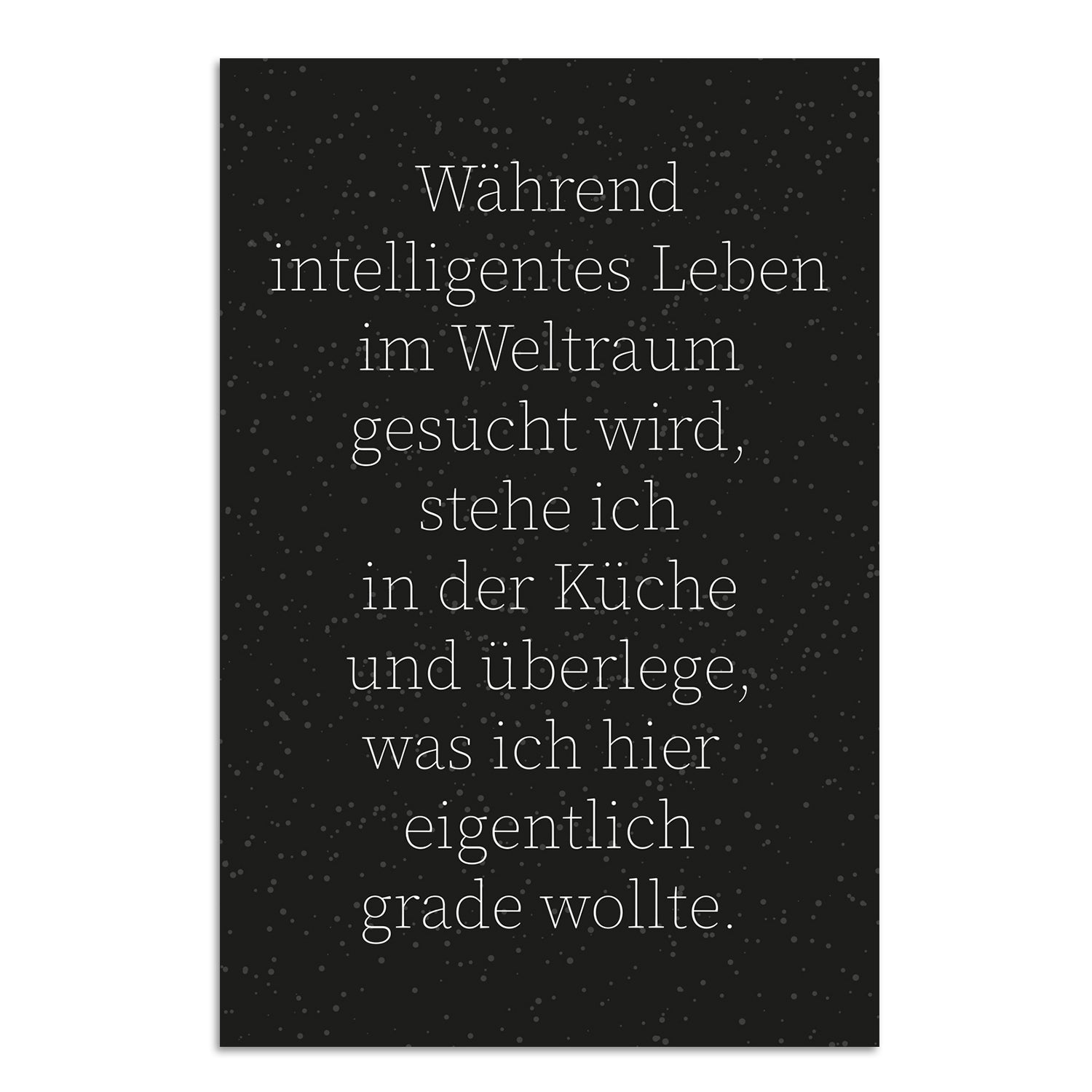 Blechschild - Während intelligentes Leben im Weltraum