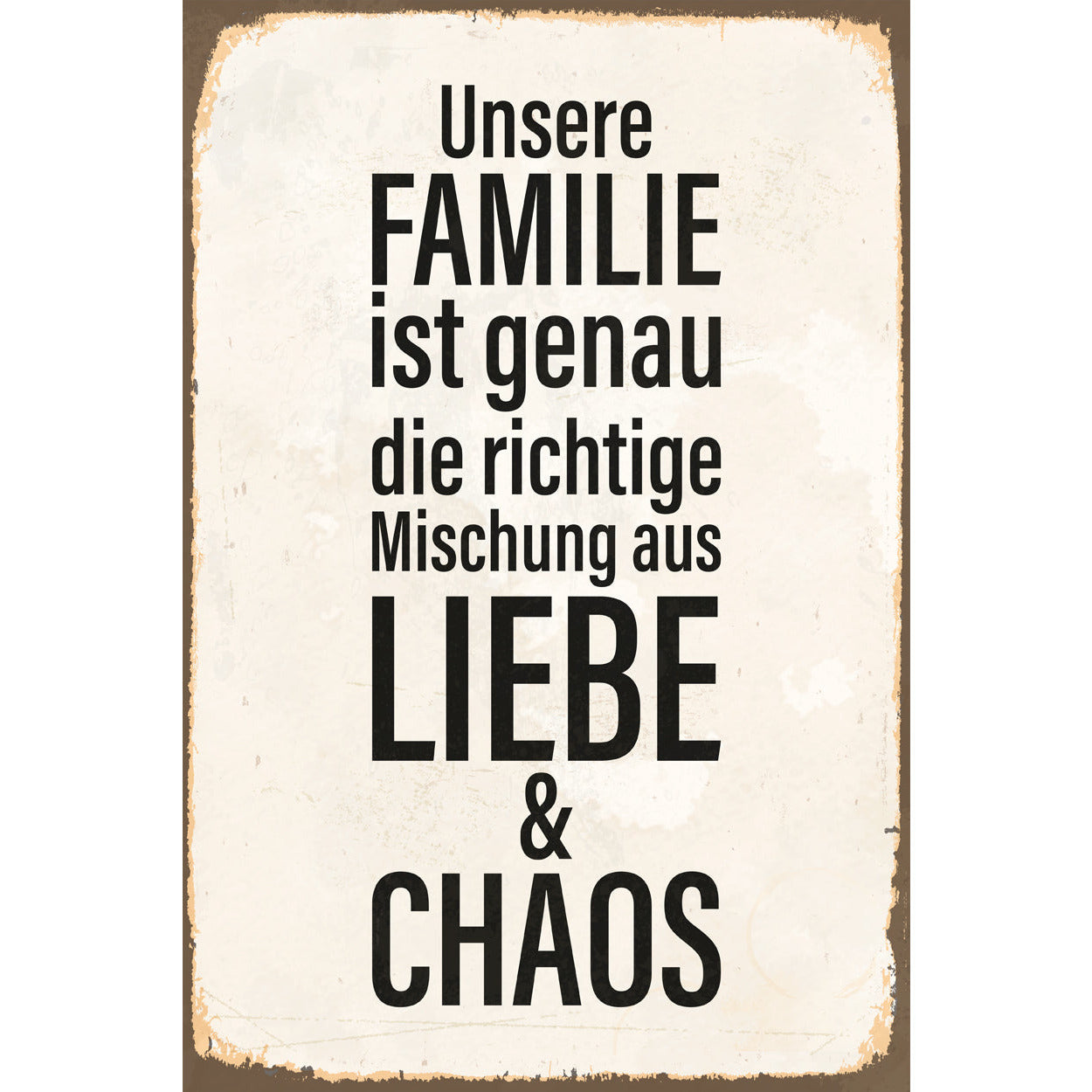 Blechschild - Unsere Familie