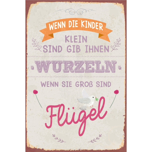 Blechschild - Flügel