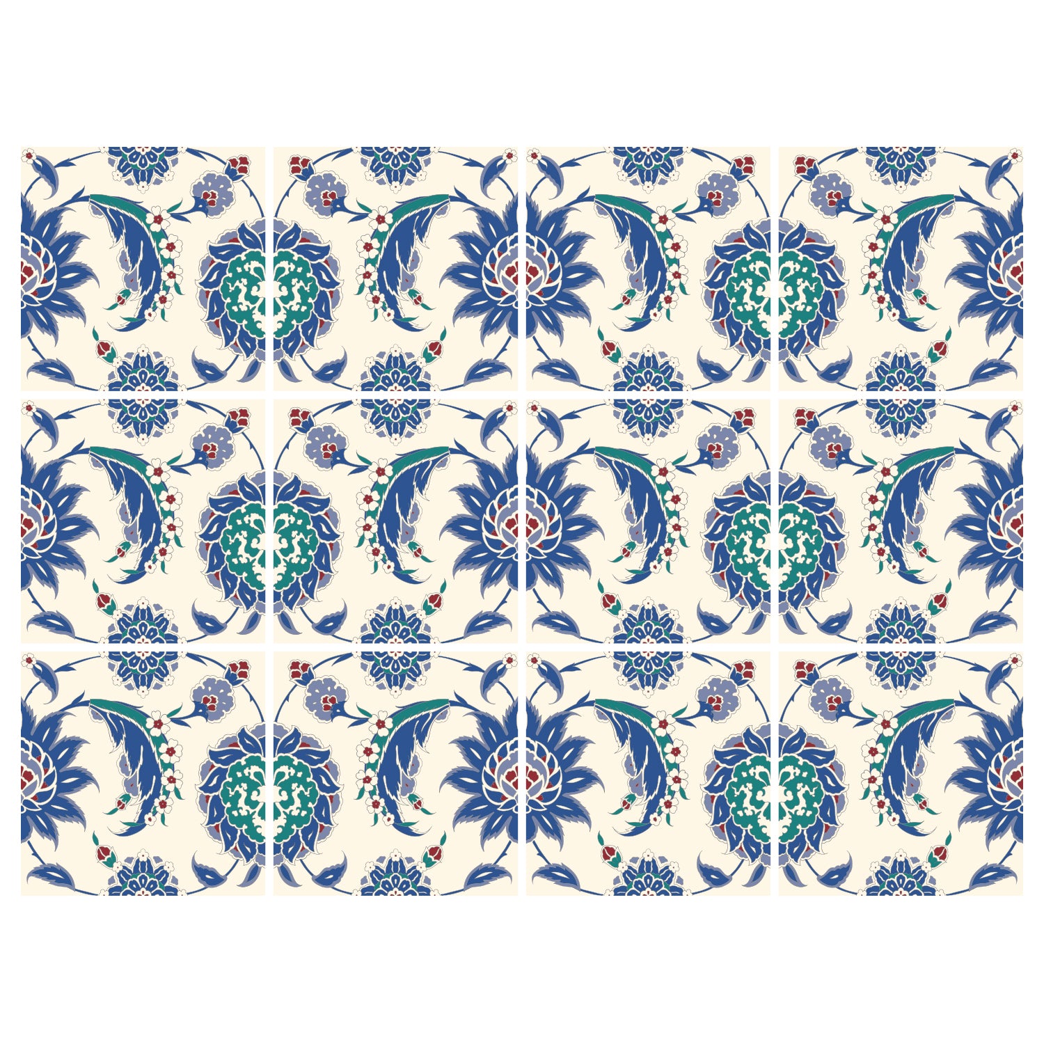 Stickerfliesen - Youghe 12er-Set